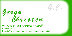 gergo christen business card